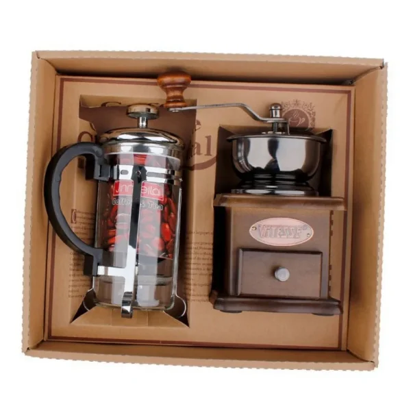 Portable Coffee Maker Travel Manual Easy Coffee Grinder Coffee Pot Percolator Set