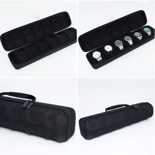 Portable Travel Watch Box Collector Storage Jewelry Storage Protector Black Watch Case Organizer for Men Gift - Image 6