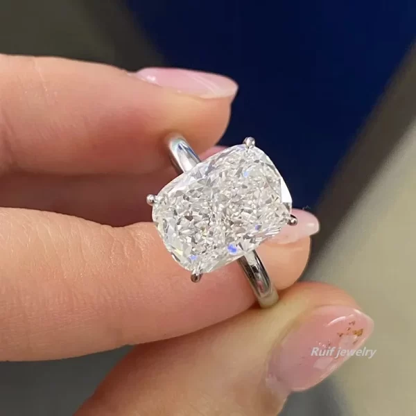 Ruif Customize 6.51ct G Color CVD Lab Grown Diamond Rings for Women Proposal Wedding Bride Jewelry - Image 6