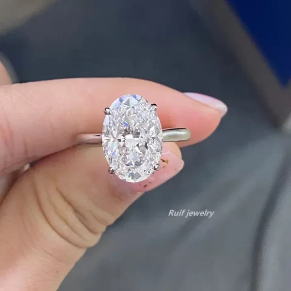 Ruif Customize 7.01ct G Color CVD Lab Grown Diamond Rings for Women Proposal Wedding Bride Jewelry - Image 3
