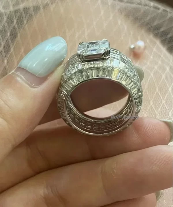Ruif Unique Customized Luxury Design 10ct Center Lab Grown Diamonds Rings for Men Special Fascinating Jewelry - Image 3