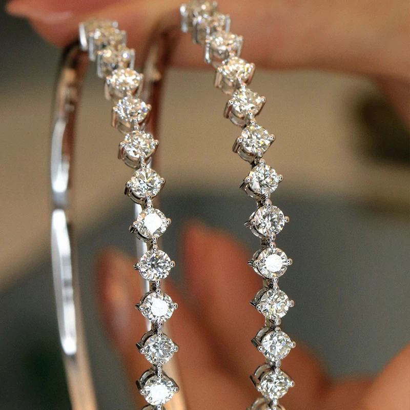 S011ecf309ddb482b9da5e2f629d0e9aes Aazuo Luxury Jewelry 18K White Gold Natrual Diamonds 3.0ct Tennis Bangle For Woman Upscale Trendy Wedding Engagement Party