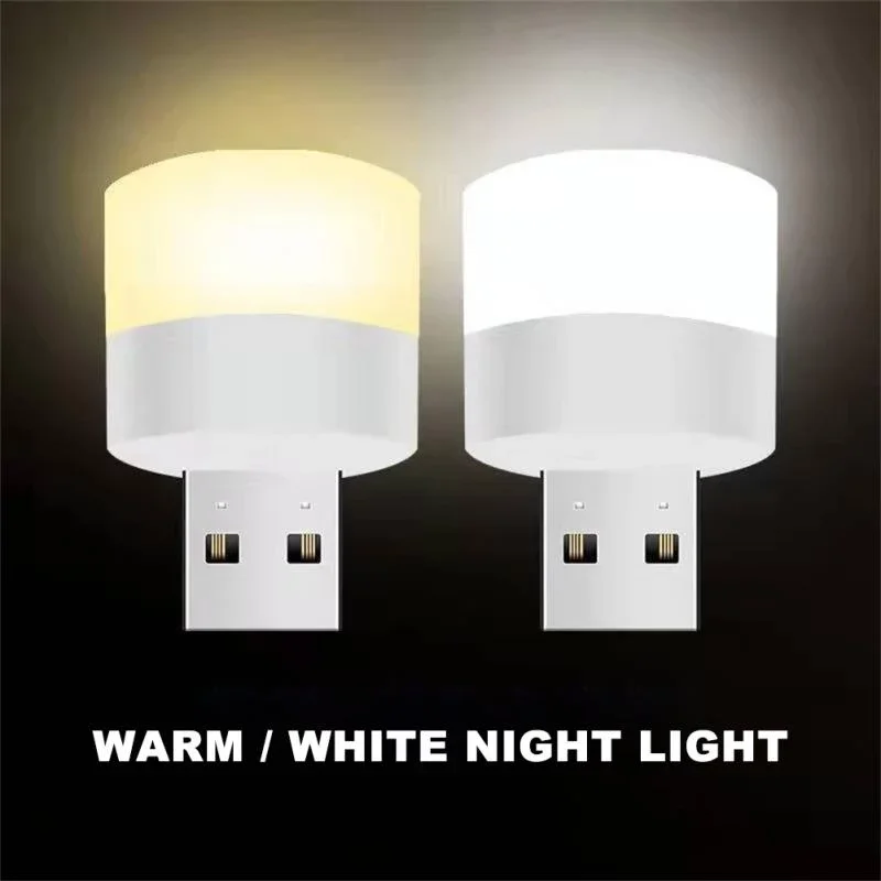 S0264a3cabfcd45c3bbe923ee97c16e25m 20/1Pcs USB Night Light Mini Bulb Warm White Eye Protection Book Reading Lights Computer Mobile Power Charging Night Lamp Bulbs