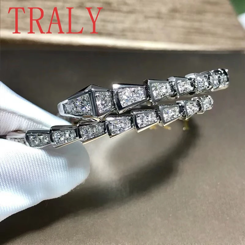 PT950 Platinum True Gold Natural Diamond Snake Bracelet Set with Full Diamond Women's Exquisite Fashion Jewelry 8 S03beb85ac0424ab8a60d6fee7af71056V PT950 Platinum True Gold Natural Diamond Snake Bracelet Set with Full Diamond Women's Exquisite Fashion Jewelry