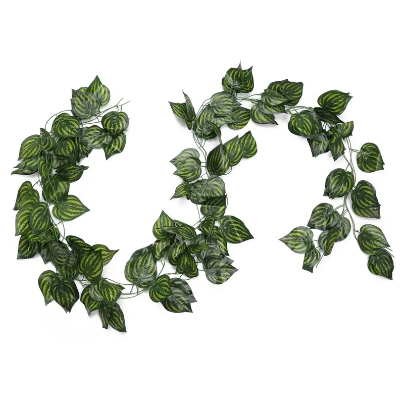 S0525ca4c513a4850bc4f42488297811df 200CM Artificial Plant Green Ivy Leaf Garland Fake Plant Creeper Hanging Vine DIY for Wedding Party Home Garden Wall Decoration