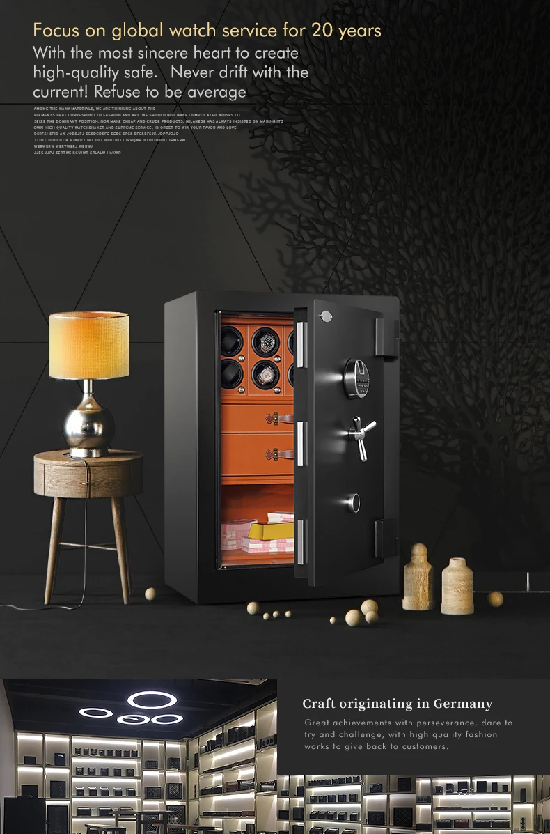 High quality watch winder safe box electronic fingerprint lock custom interior jewelry safe box 14 S078862ebf74847419c0a34be02c1e63d7 High quality watch winder safe box electronic fingerprint lock custom interior jewelry safe box