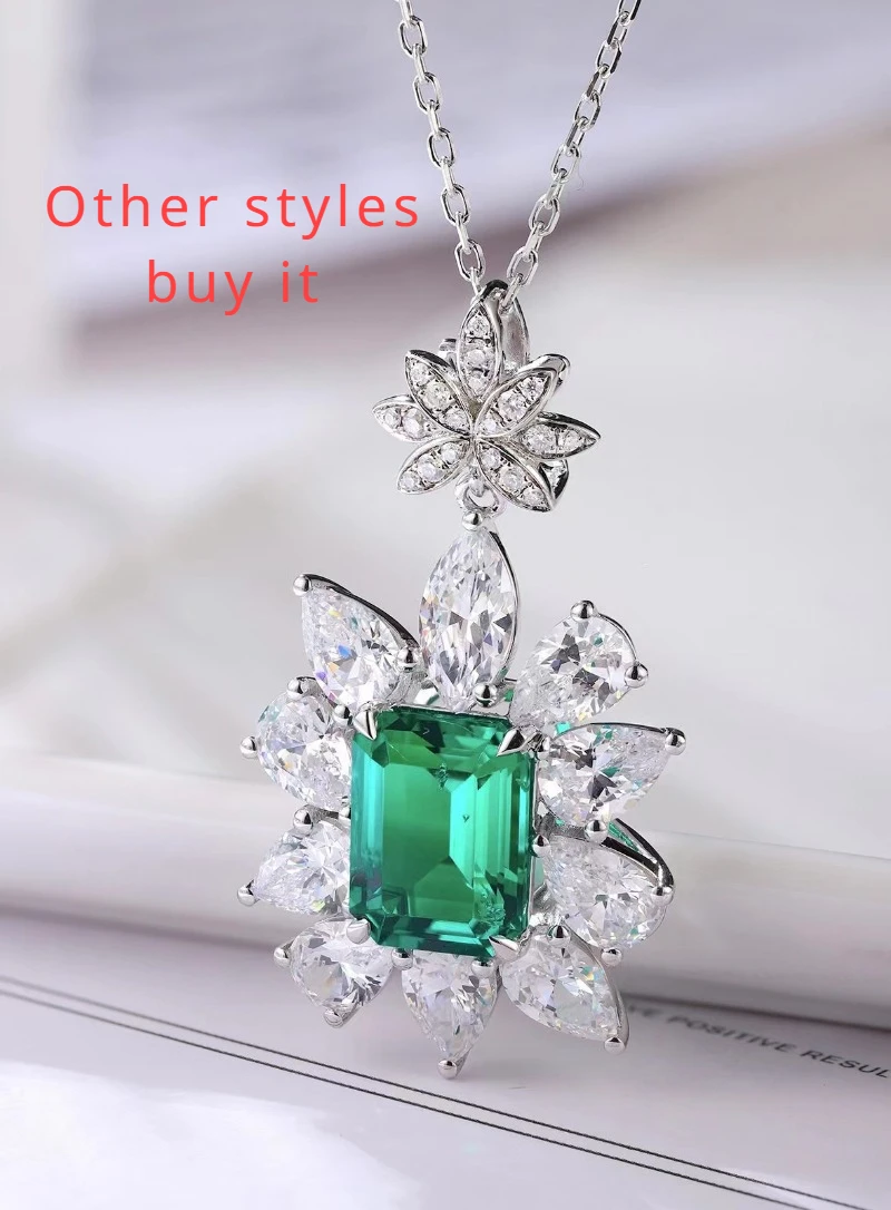 S0efbb66eb5854ba0910fda3fbf185a89C Ruihe Luxury Custom Design New 925 Silver Fashion Necklace 93.75ct Lab Grown Ruby Fashion Jewelry Women Christmas Wedding Gifts