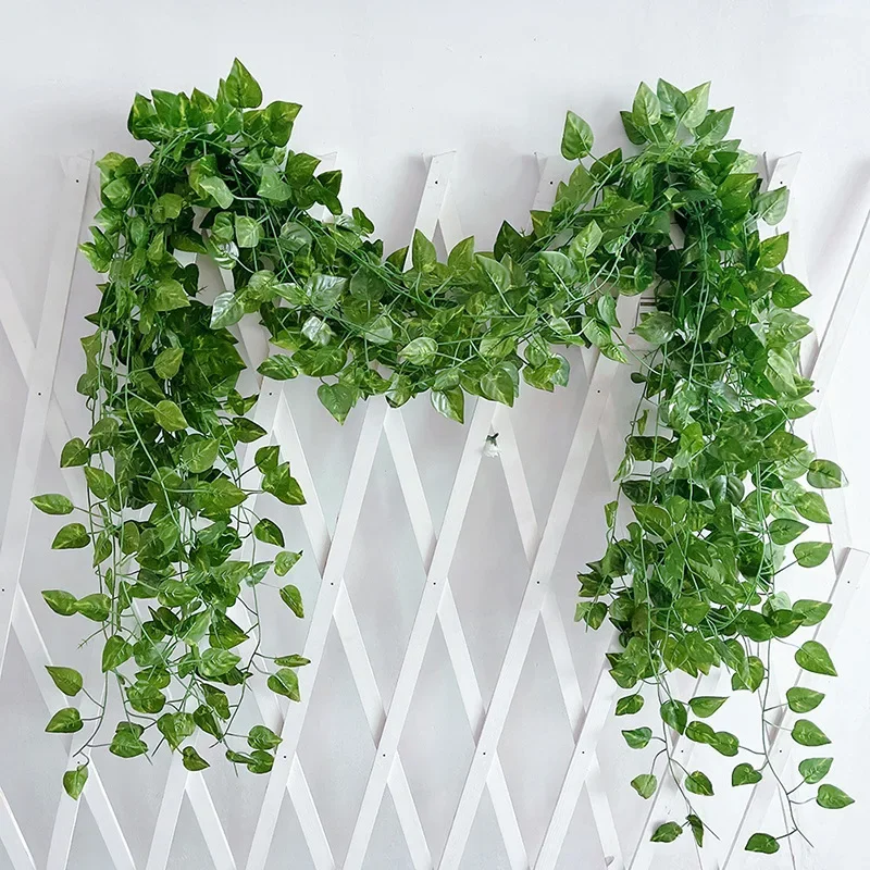 S1fe440e6641b479891d88b84808a4effi 200CM Artificial Plant Green Ivy Leaf Garland Fake Plant Creeper Hanging Vine DIY for Wedding Party Home Garden Wall Decoration