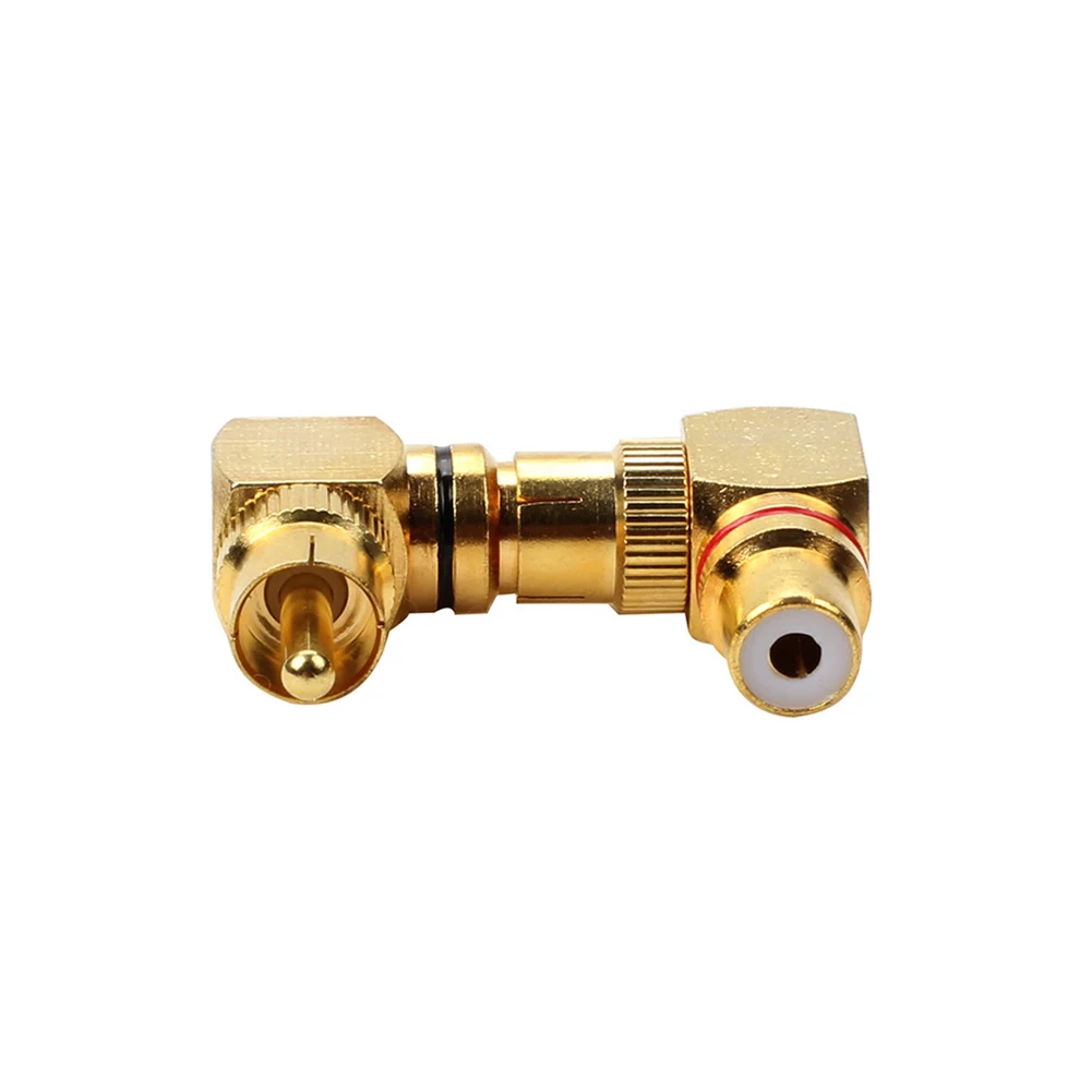 S1fead176cc5247a5912f4983aa5d79980 Audio Equipment Mixers RCA Adapter Audio Adapter L Shape 1pcs 90Degree Elbow Gold Male To Female Metal Plug RCA