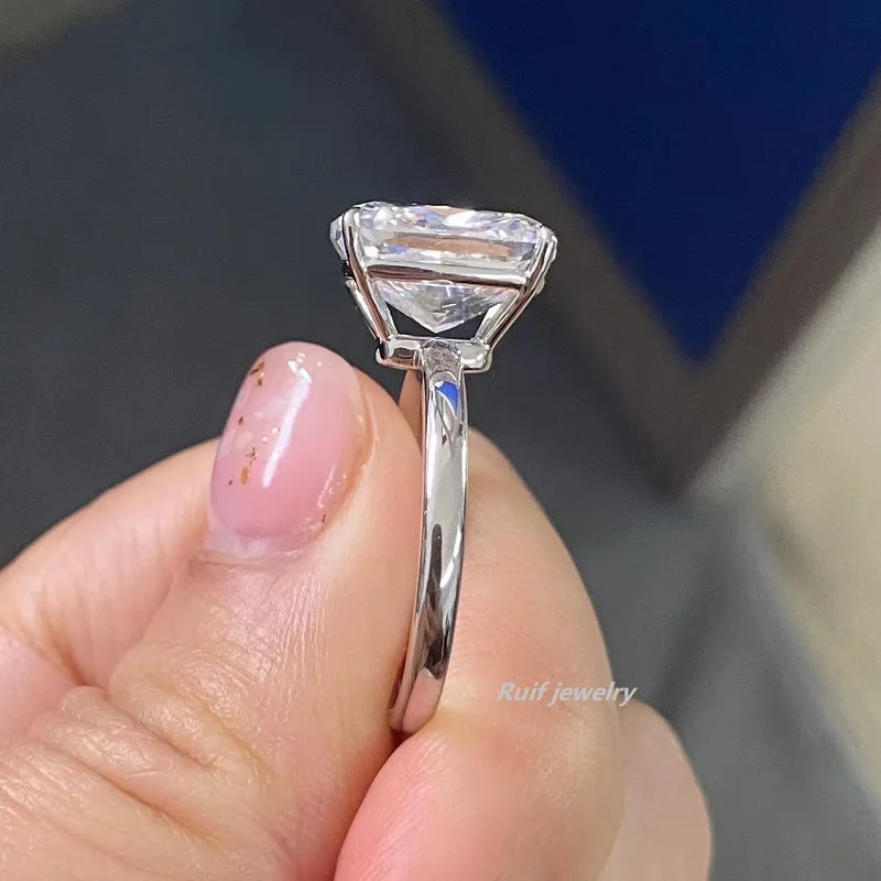 S21b460c1a33645c2988de810edd82283R Ruif Customize 6.51ct G Color CVD Lab Grown Diamond Rings for Women Proposal Wedding Bride Jewelry