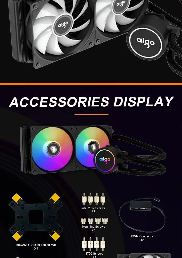 Aigo Water Cooler CPU Cooling Computer RGB Water Cooling Heatsink Integrated CPU Cooler Fan Radiator LGA 1700/1151/2011/AM3 /AM4 16 S2a1c3073571d4b4ea90564e1330034cfs Aigo Water Cooler CPU Cooling Computer RGB Water Cooling Heatsink Integrated CPU Cooler Fan Radiator LGA 1700/1151/2011/AM3 /AM4