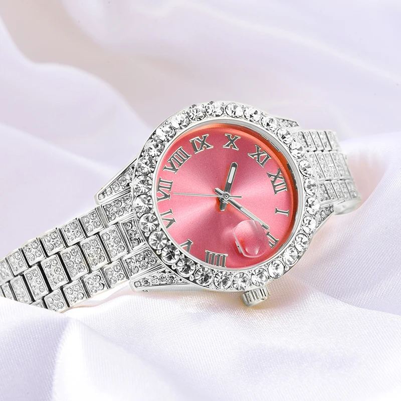 S2b3bdc2775f74d108a71c9db8b06bc41S MISSFOX Pink Women Watch Luxury Small Face Elegant Quartz Watches For Ladies Icy Look Party Jewelry Mini Babe So Cute Arm Clock