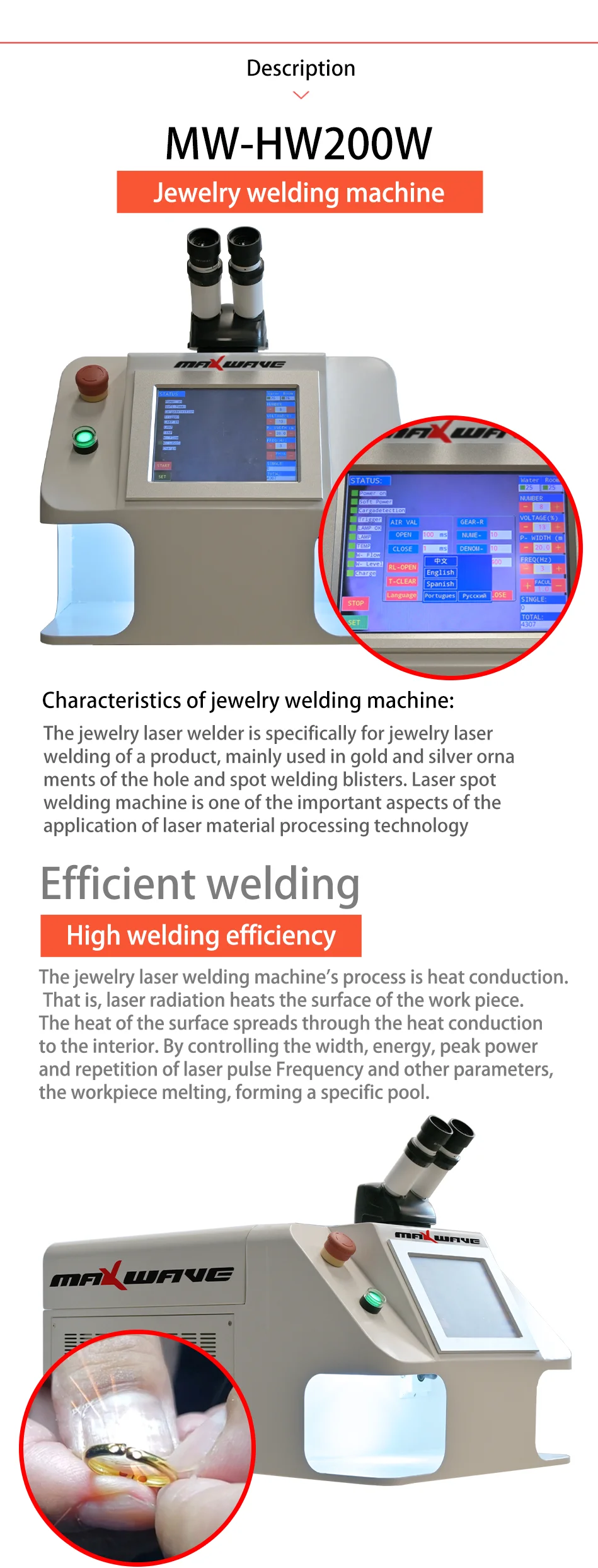 S3680614bed594c1d98eb7b0361cda65c8 Maxwave YAG Mini Portable 100W 200W Jewelry Laser Spot Welding Machine Metal watch jewelry Laser Welding Machine