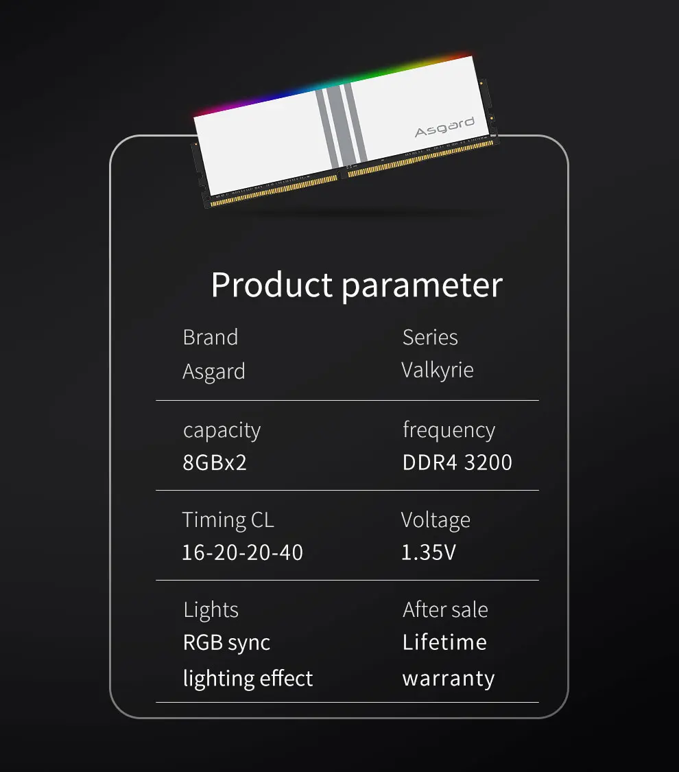 S3bcbf143a51646659a69b5796ed1d1e2B Asgard Valkyrie V5 Series RGB RAM 8GBx2 16GBX2 3200MHz 3600MHz RAM Memoria Computer Desktop DDR4 8g 16g 3200MHz 3600Mhz DIMM RGB
