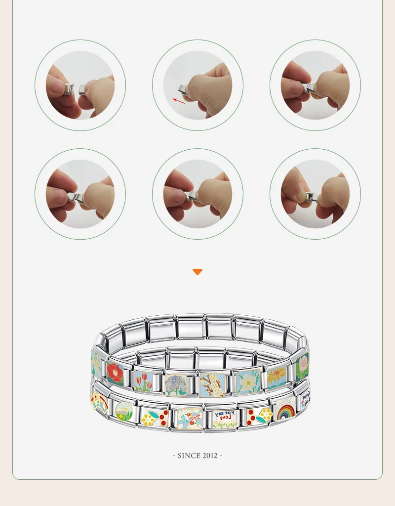 S3ca401be06ee409e981647b8a3dd01dfT Hapiship Romantic Colour Heart Star Flwoer Tai Chi Italian Charm Links Fit 9mm Stainless Steel Bracelet Jewelry DIY Making DJ597