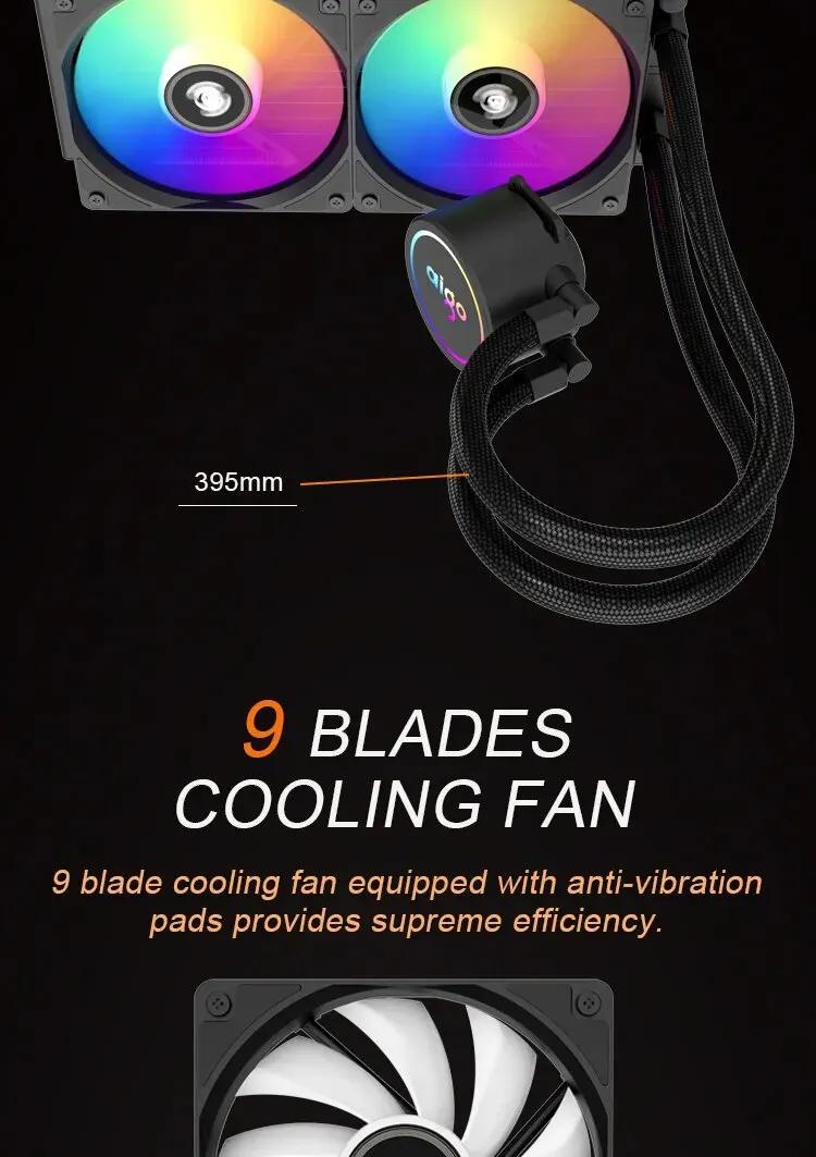 Aigo Water Cooler CPU Cooling Computer RGB Water Cooling Heatsink Integrated CPU Cooler Fan Radiator LGA 1700/1151/2011/AM3 /AM4 14 S46cc754885f34852bdfde274f3b969eeZ Aigo Water Cooler CPU Cooling Computer RGB Water Cooling Heatsink Integrated CPU Cooler Fan Radiator LGA 1700/1151/2011/AM3 /AM4