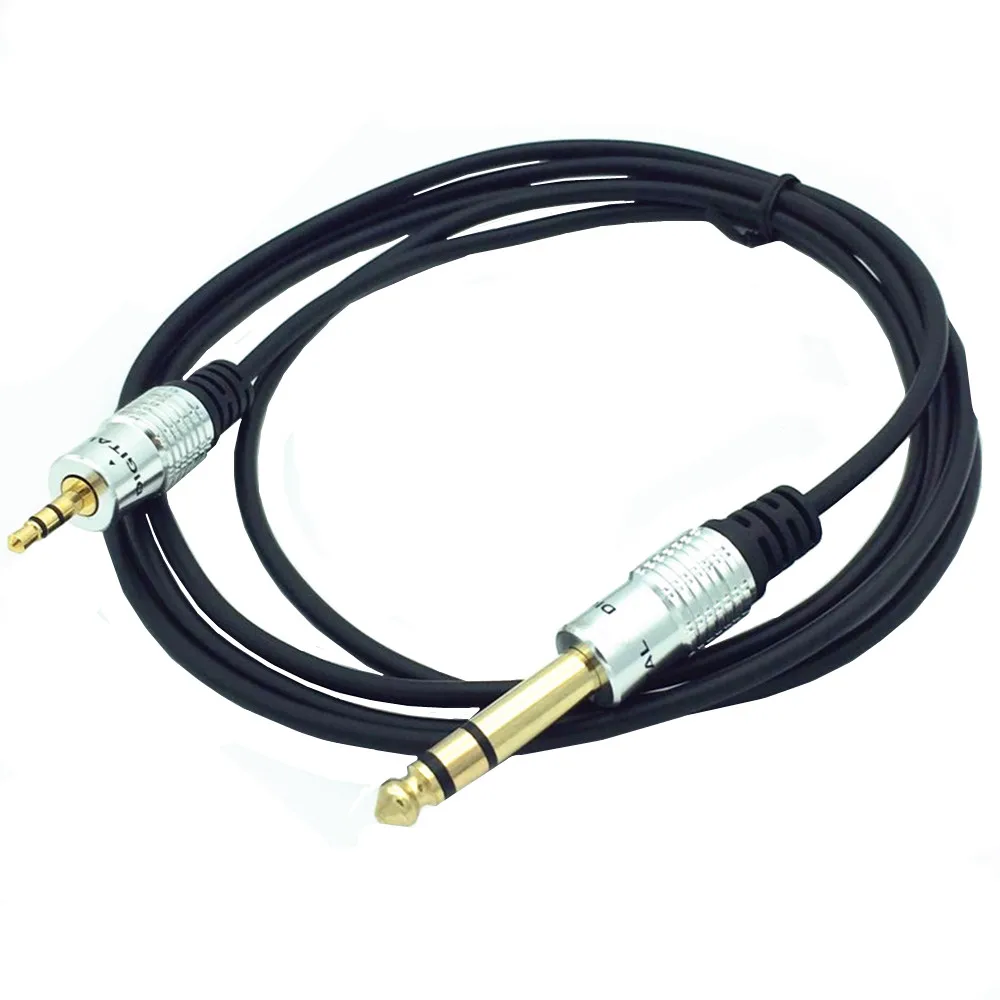 S4fe306c46ee94c1d8ab3f5d483733fabS 1/4 To 1/8 TRS Jack Aux Stereo Adapter Cord 3.5mm To 6.5mm Audio Cable for PC Phone MP3 Speaker Guitar Amplifier Mixer