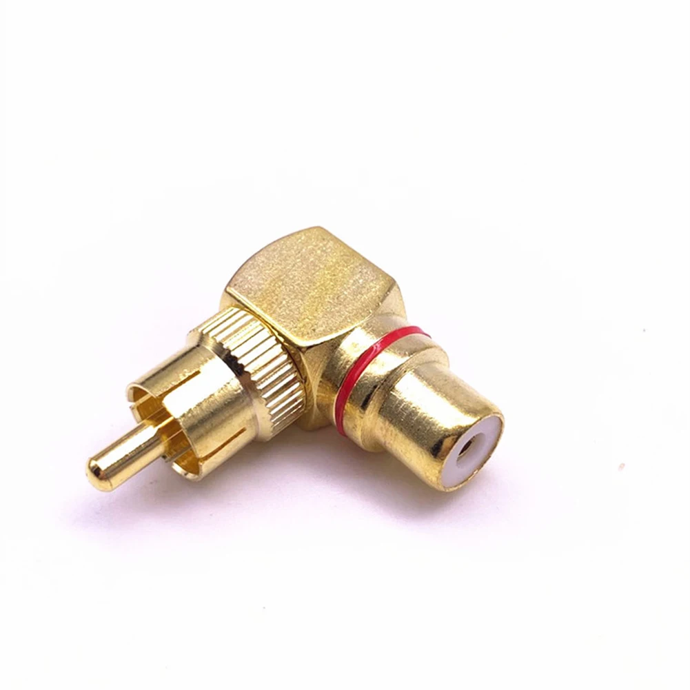 S58614840ee4f4303aabc955d80298f64h Audio Equipment Mixers RCA Adapter Audio Adapter L Shape 1pcs 90Degree Elbow Gold Male To Female Metal Plug RCA
