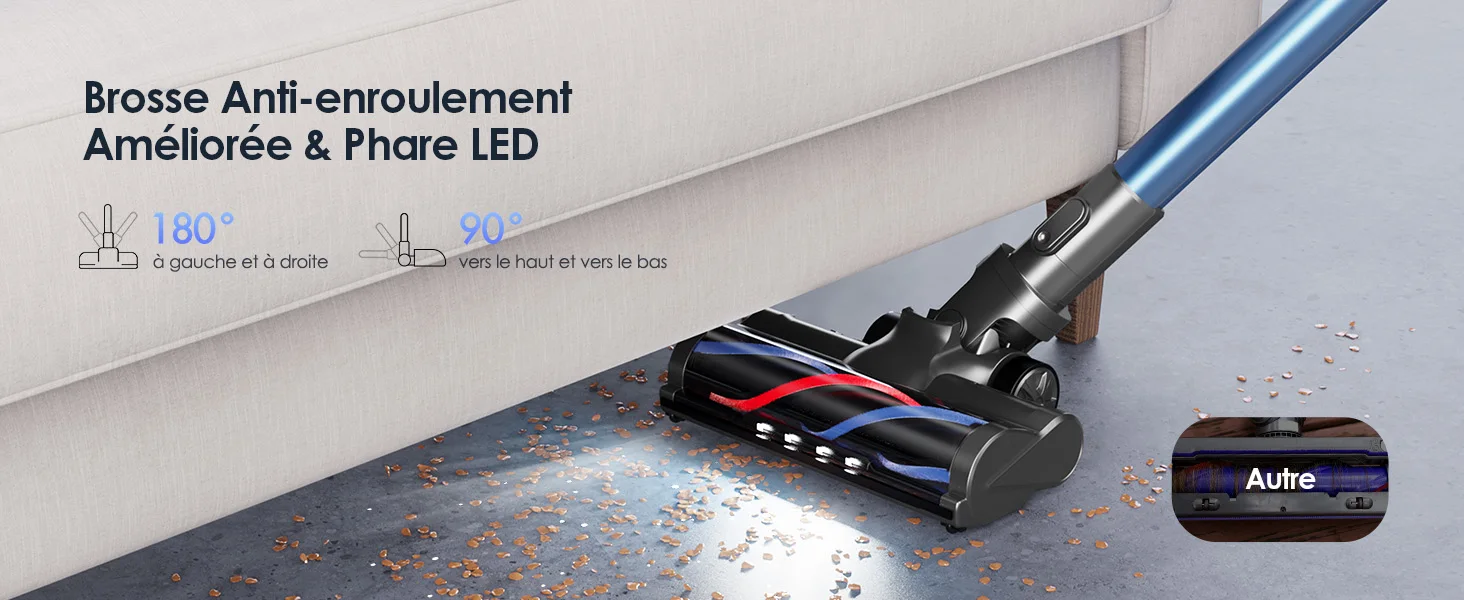 S69d2a3792f674cb694f7ec026515c2979 Honiture 450W 38KPA 55 mins cordless vacuum cleaners for Smart Home Appliance Battery Rovable Battery HD Screen Wireless vacuum cleaner