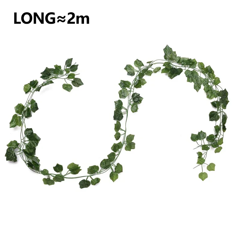 S6d952167424a45b5ba5e86d9381bedbcw 200CM Artificial Plant Green Ivy Leaf Garland Fake Plant Creeper Hanging Vine DIY for Wedding Party Home Garden Wall Decoration