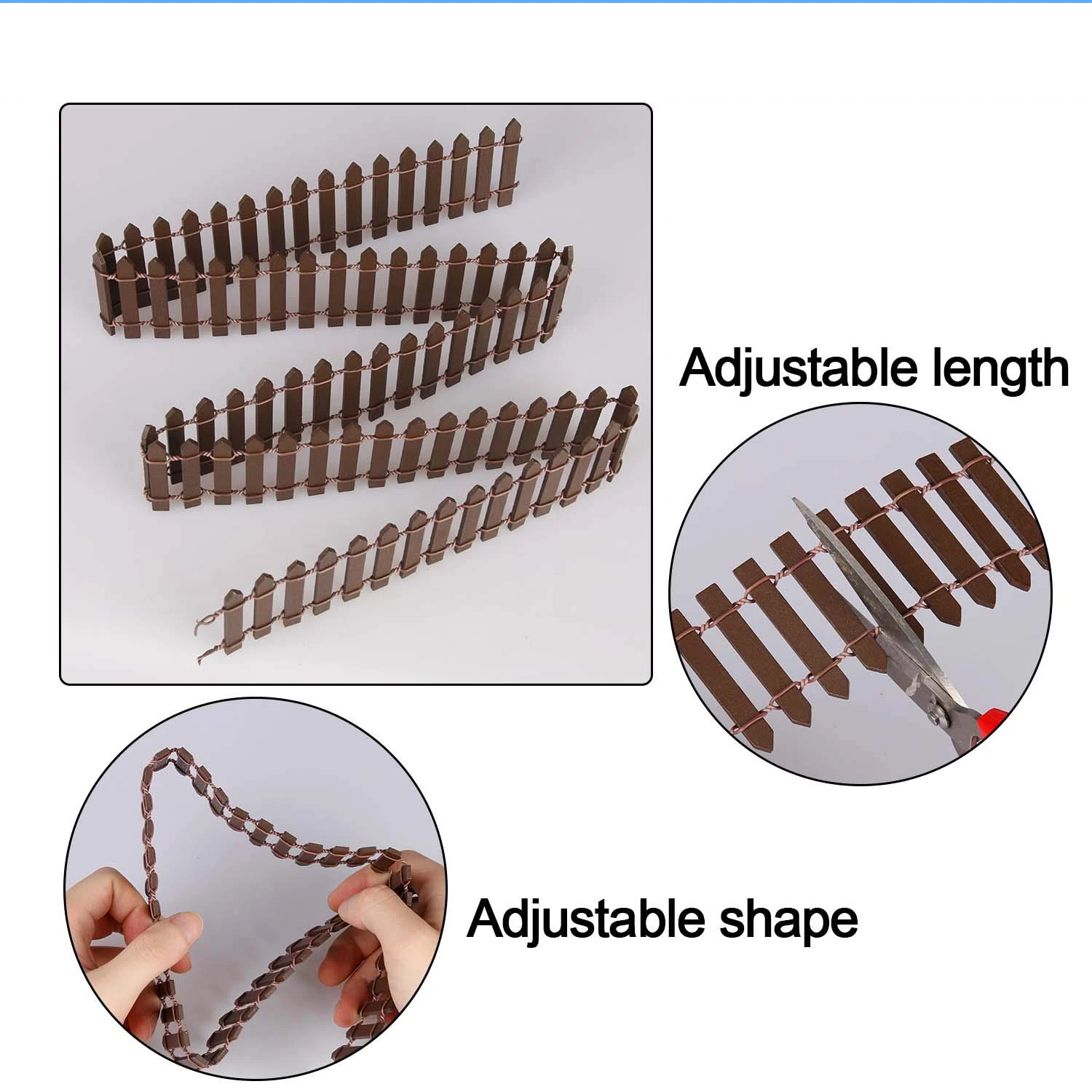 S6f7ecc2307504e7384b0dd89227ba6b3p Fairy Garden Fence 90 x 5cm Mini Wooden Fence Miniature DIY Fairy Garden Accessories Wood Barrier Dollhouse Home Craft Decor