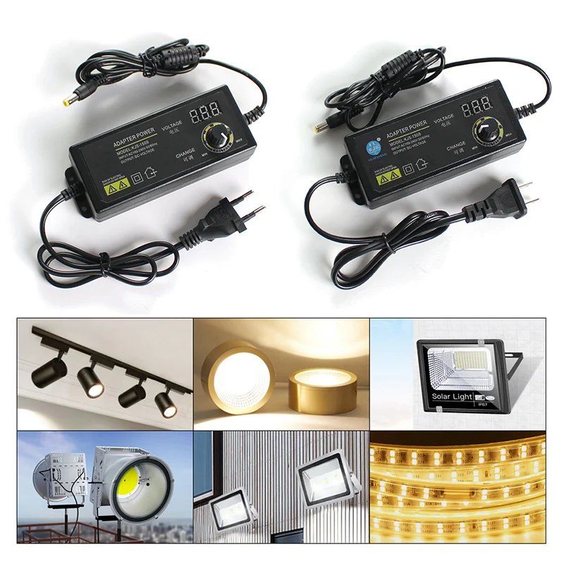 S83a9639ef56a45658644984548ae22e5U Various Voltage 3V 12V 24V 36V Adjustable AC-DC Power Supply Adapter 3V-24V-3A With Jack Adapter Plug Female For Home Appliance