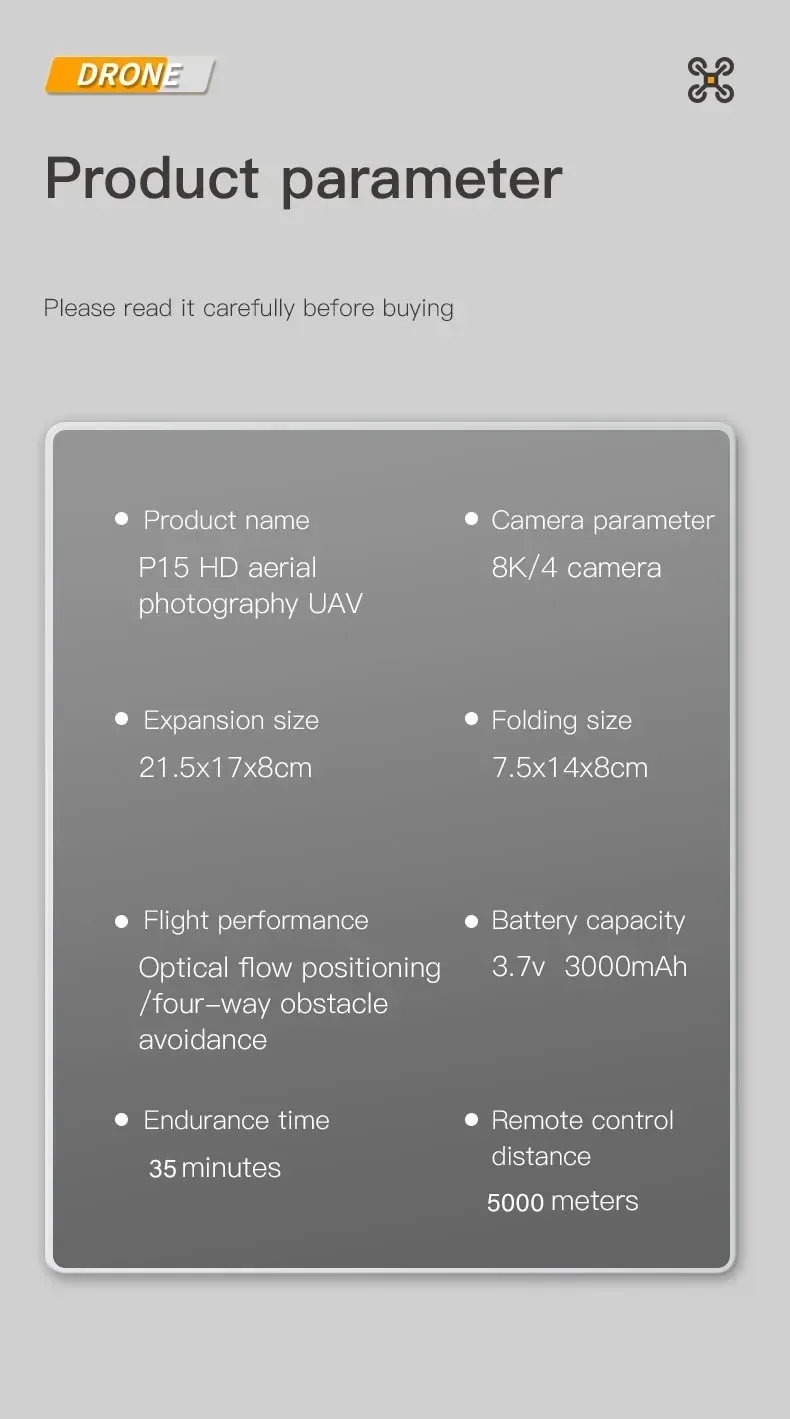 S86e15d94adf348bb946690ed06b45423T Hot Toys P15 Drone 4K Professional Camera 8K GPS HD Aerial Photography Dual-Camera Omnidirectional Obstacle Avoidance Drone