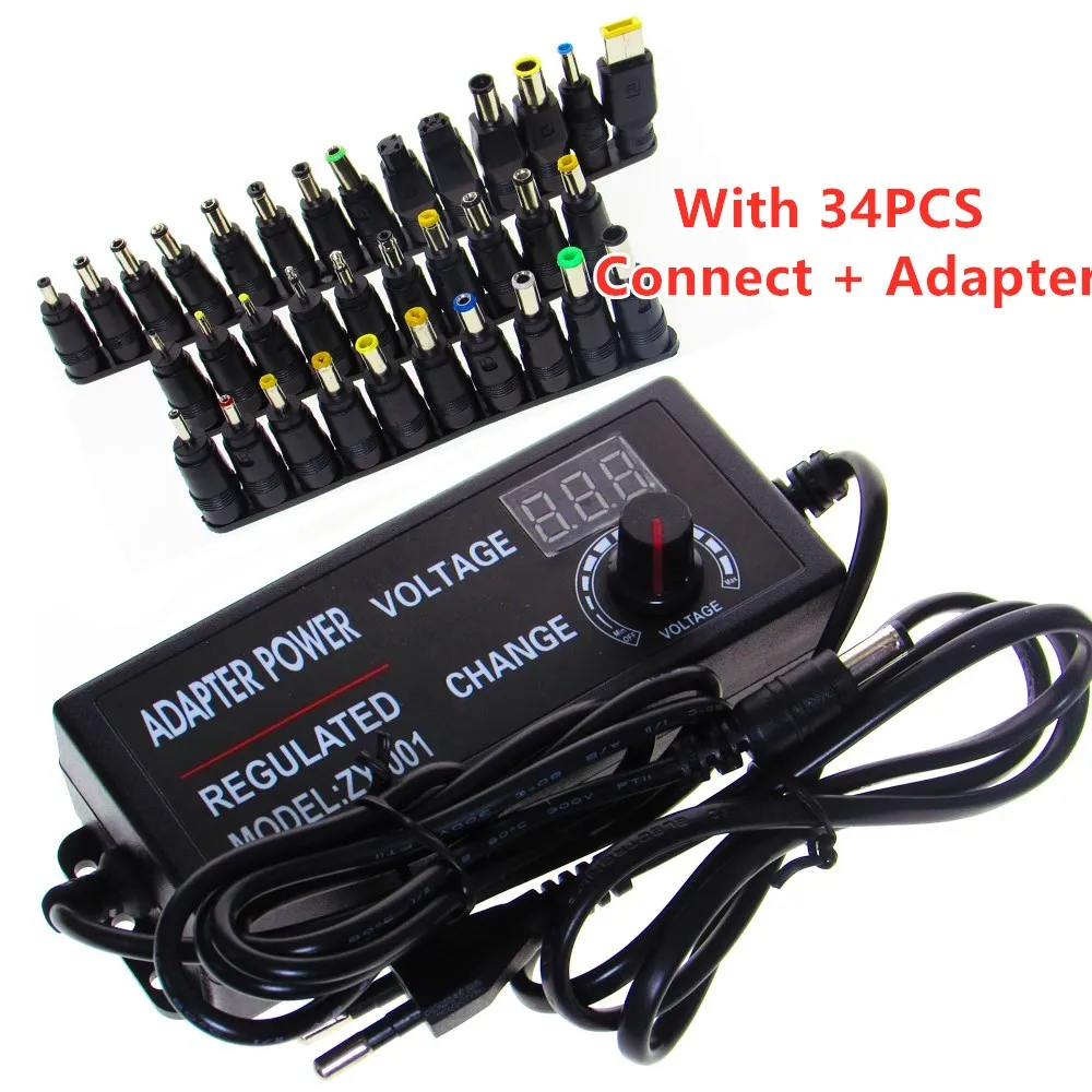 S8be54cbf2da7491b8256b7fd0e45bfd0W 3V 9V 12V 24V 36V Adjustable AC DC Power Supply Adapter 12 V Volt 1A 2A 3A 5A 10A With Jack Adapter Plug Female Home Appliance