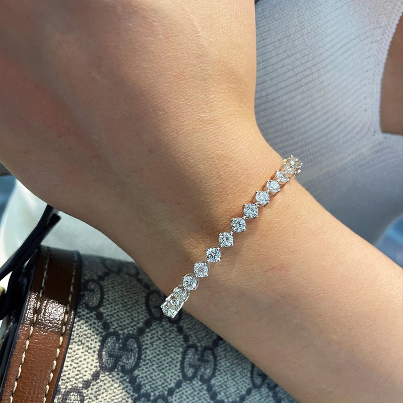 S8ef15d87f585415b8dd64750fe457f78a Aazuo Luxury Jewelry 18K White Gold Natrual Diamonds 3.0ct Tennis Bangle For Woman Upscale Trendy Wedding Engagement Party