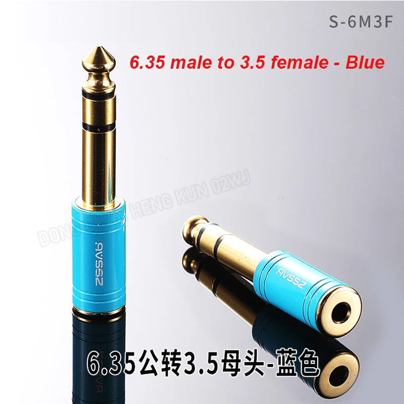 S8f5c9e50c27b4e73a3273a1b11b88e0ai S210G Gold Plated Adapter 6.35 to AV Head 6.5 Male to RCA Lotus Female Microphone Mixer Amplifier Audio Adaptor Connector