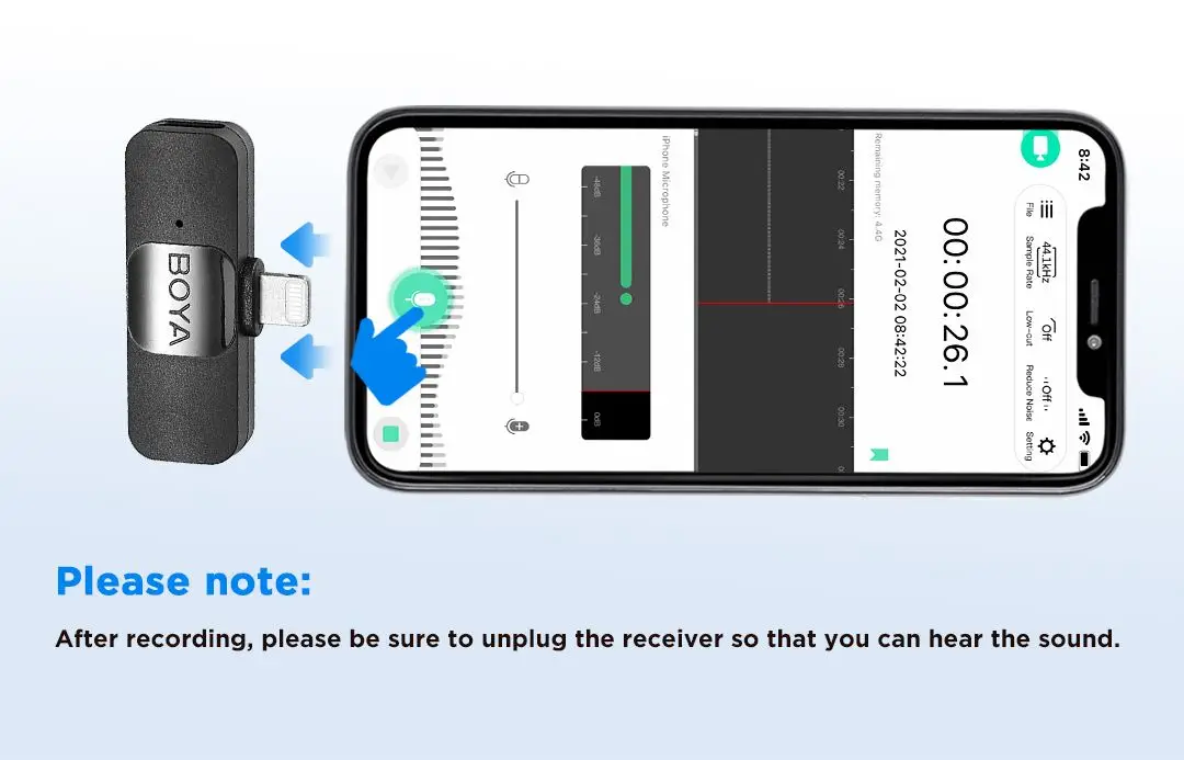 S92fd7b8ee5e04569b2713b0e42a49cf2w BOYA BY-V Wireless Lavalier Lapel Microphone for iPhone Android Cell Phone PC Computer Laptop Youtube Recording Streaming Vlog