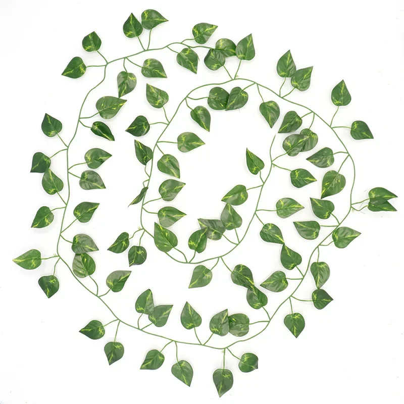 S9547df899709478f8cb904fd3bfada9dL 200CM Artificial Plant Green Ivy Leaf Garland Fake Plant Creeper Hanging Vine DIY for Wedding Party Home Garden Wall Decoration