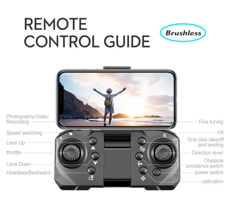 S971a0dcd69d14a4c81176e1b1058f1fbj S8S GPS Drone 5G Wifi 8K HD Dual ESC Camera Optical Flow 360° Obstacle Avoidance Brushless Motor RC Foldable Quadcopter 9000M