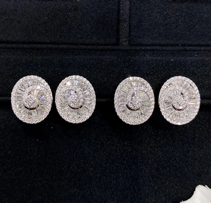 S97e2b0c20ab9490f971c966ced8bead7E LUOWEND 18K White Gold Earrings Fashion Spiral Design Real Natural Diamond Stud Earrings for Women Wedding High Party Jewelry