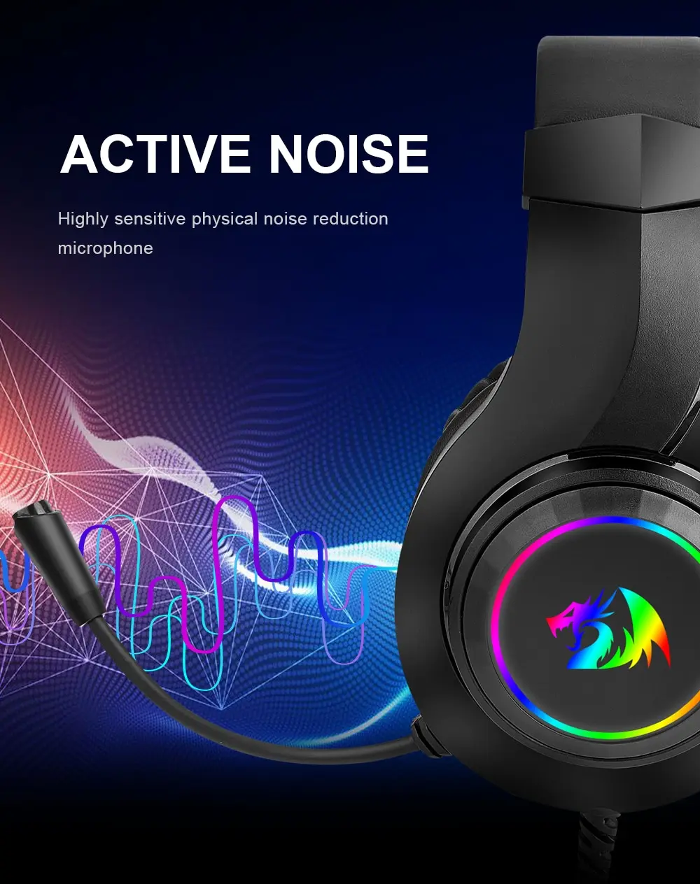 S9800877c15a54d278daa16f7ccb44573O REDRAGON HYLAS H260 RGB Gaming Headphone,3.5mm Surround Sound Computer PC Headset Earphones Microphone for PS4 Switch Xbox-one