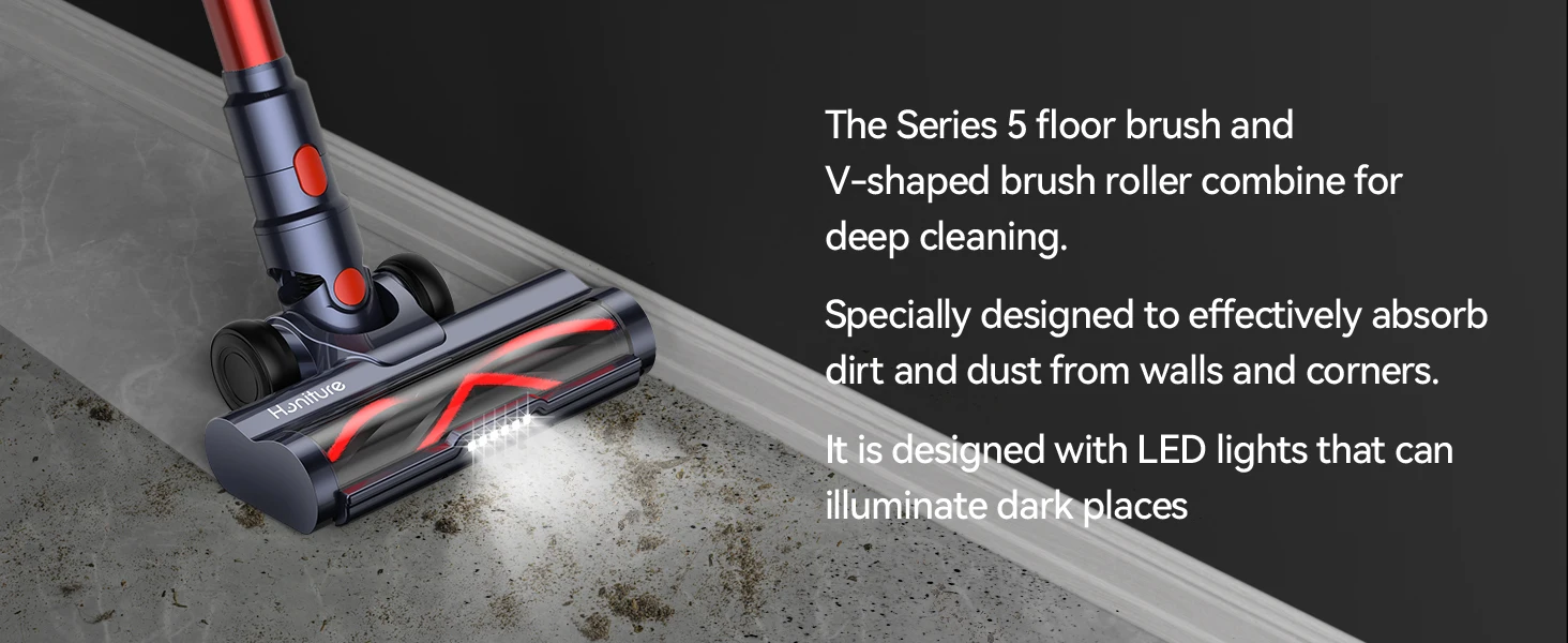 Sa605cefeb1ec4aadadabcb4c3e0b7cbcl Honiture 38000Kpa Cordless Vacuum Cleaner 450W Touch Screen 50 Mins for Carpet Pet Hair Home Appliance Aromatherapy Function