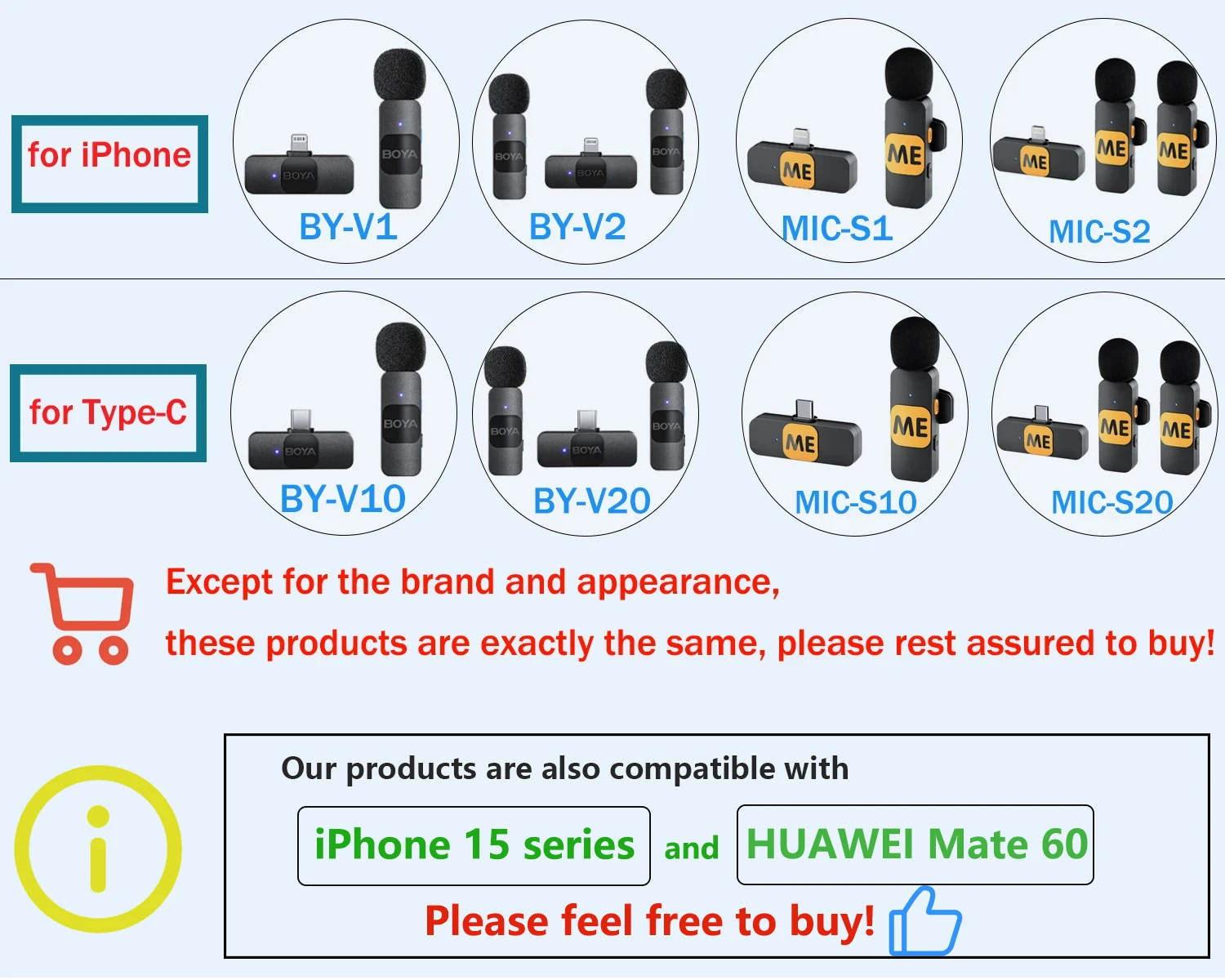 Safa335f576a2479d80f15c0bdb013aedC BOYA BY-V Wireless Lavalier Lapel Microphone for iPhone Android Cell Phone PC Computer Laptop Youtube Recording Streaming Vlog