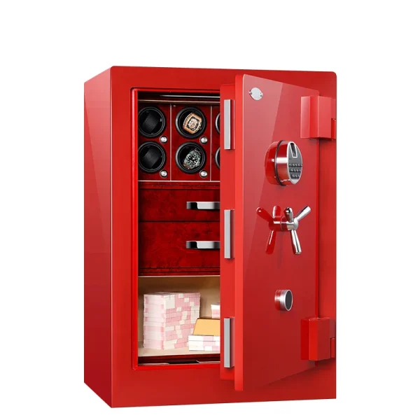 Safe box Watch Winders Automatic rotation Watch Cabinet Steel strongbox 6 watches Jewelry Necklace Ring Storage - Image 3