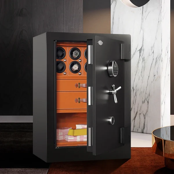 Safe box Watch Winders Automatic rotation Watch Cabinet Steel strongbox 6 watches Jewelry Necklace Ring Storage - Image 4