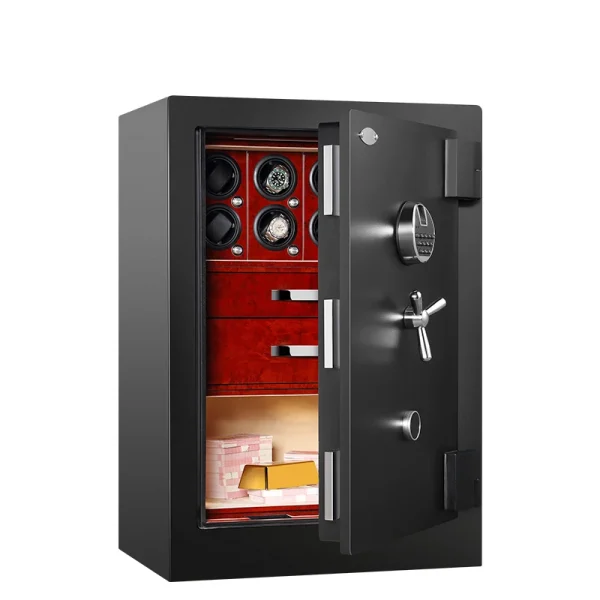 Safe box Watch Winders Automatic rotation Watch Cabinet Steel strongbox 6 watches Jewelry Necklace Ring Storage