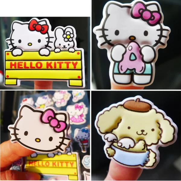 Sanrio 3D Cartoon Cloud Sense Foam Stickers Kt Cat Kulomi Melody Yugui Dog Cartoon Cute Stickers Decorative Toys - Image 3