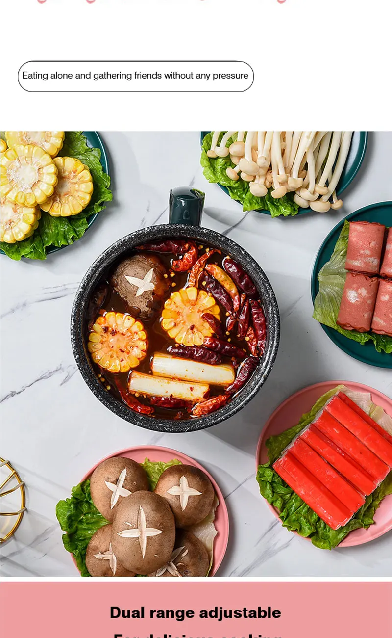 Sb05f9ca3d9564b9e8760ff241c432806R 1.8L Multifunctional Electric Rice Cooker Mini Non-stick Cookware Multicooker for Home and Kitchen Appliances Pan Pots Offers