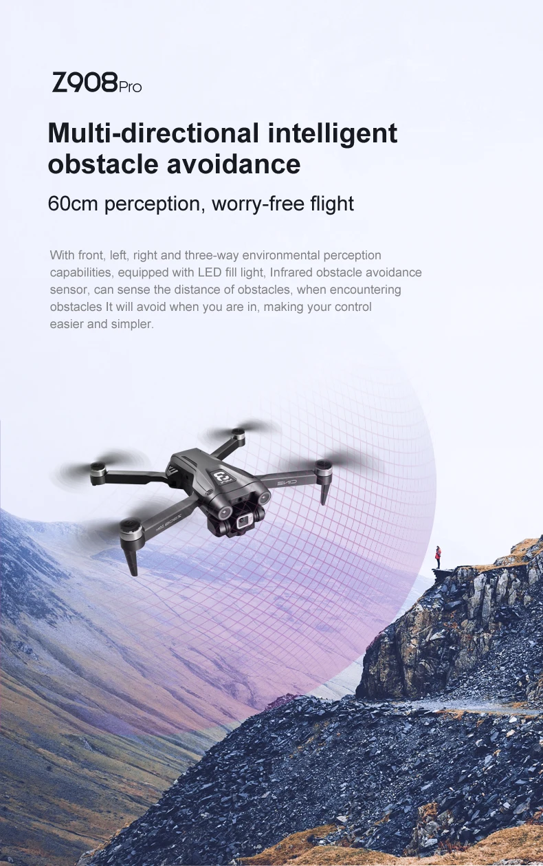 Sb42869d008db48328700c3f4d54c67fb1 For Xiaomi Z908Max Drone 8K 5G GPS Professional HD Aerial Photography Dual-Camera Omnidirectional Obstacle Avoidance Quadrotor