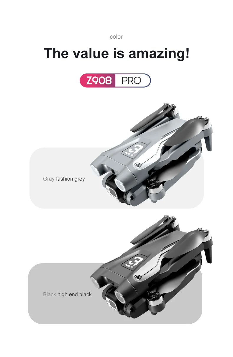 Sb84f375fa6dc49b59f7b50592c3abb0eU For Xiaomi Z908Max Drone 8K 5G GPS Professional HD Aerial Photography Dual-Camera Omnidirectional Obstacle Avoidance Quadrotor
