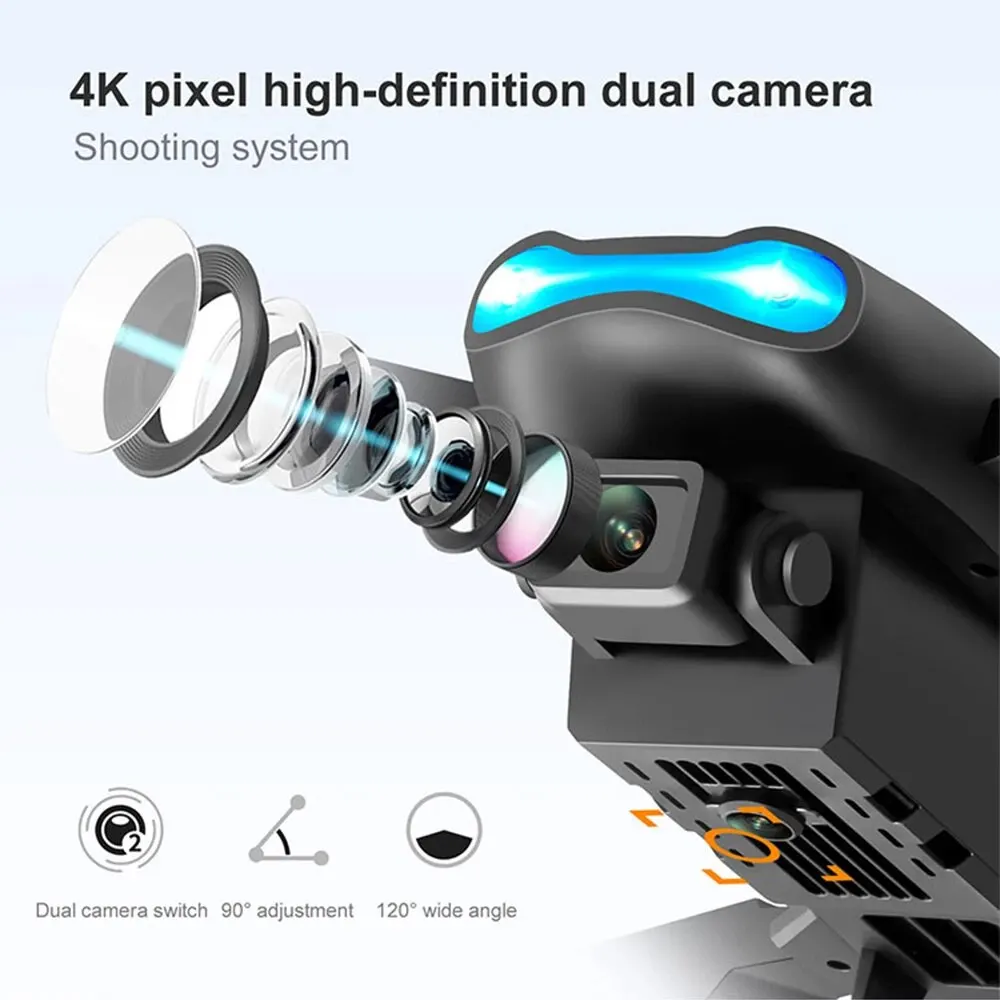 Sbb6fd46ad61240bbbe3bb881f462fcbcT E99 Pro HD 4k Drone Camera High Hold Mode Foldable Mini RC WIFI Aerial Photography Quadcopter Toys Helicopter UAV