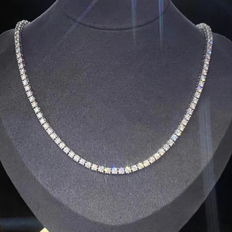 Sbc5bbf2f02744215be61e75a92d995b8u Aazuo Fine jewerly 18K Gold Real Diamonds 8.85ct F VS Luxury Classic Tennis Necklace Gife For Woman Senior Party Charm Jewelry