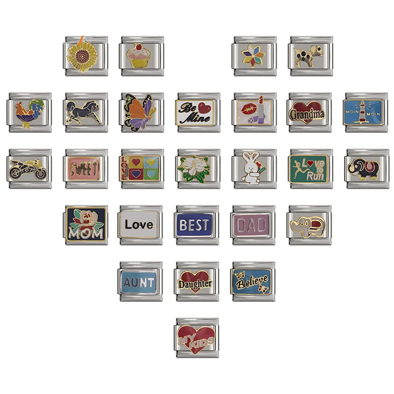 Sc82e7022cda6421ab96dd1606737aabbZ Hapiship Original Daisy Horse Love Butterfly Mom Dog Motorcycle Elephant Charm Fit Bracelet Stainless Steel Jewelry Making DJ003