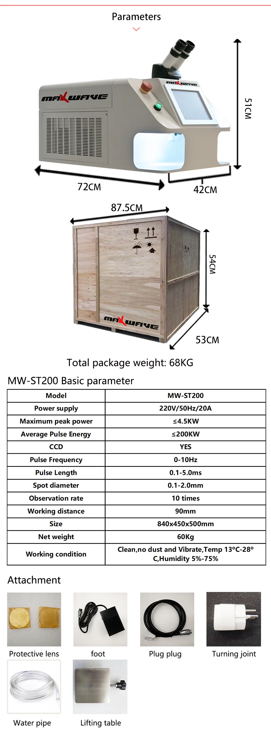 Sca746c1e3a0b4a7ea98fd20876eea014L Maxwave YAG Mini Portable 100W 200W Jewelry Laser Spot Welding Machine Metal watch jewelry Laser Welding Machine