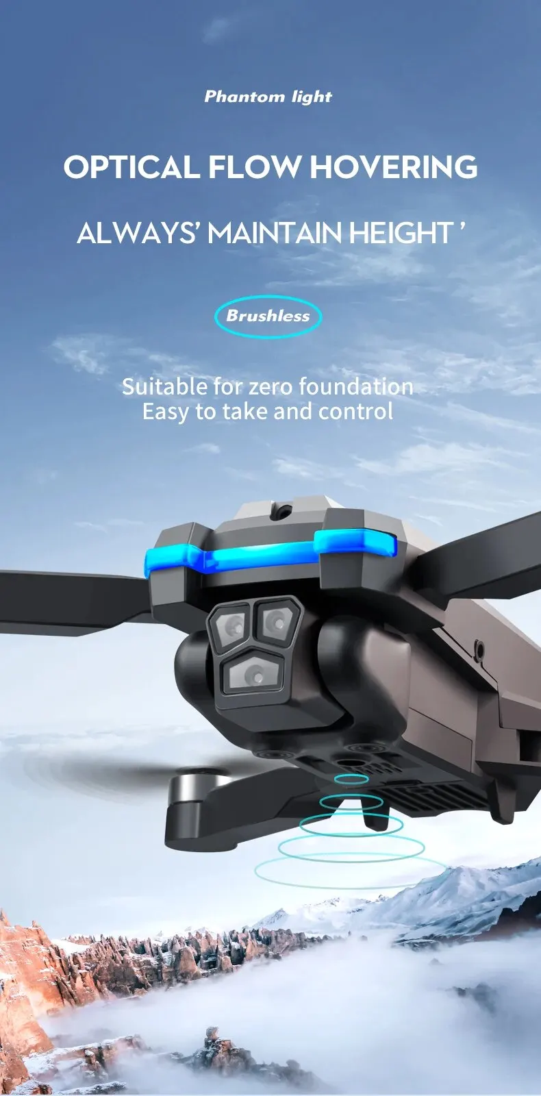 Scd188cffda784d5ebcb3097058f4bd9dW S8S GPS Drone 5G Wifi 8K HD Dual ESC Camera Optical Flow 360° Obstacle Avoidance Brushless Motor RC Foldable Quadcopter 9000M