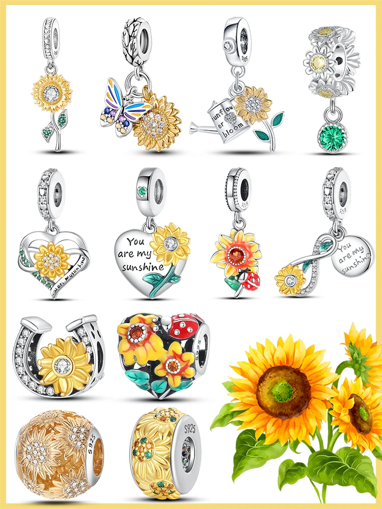 New 925 Sterling Silver Fashion Golden Sunflowers Heart Charms Beads Fit Pandora 925 Original Bracelets Luxury Party DIY Jewelry 7 Sd11a649067864fe58bd7bd7b084bfe9b9 New 925 Sterling Silver Fashion Golden Sunflowers Heart Charms Beads Fit Pandora 925 Original Bracelets Luxury Party DIY Jewelry